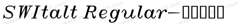 SWItalt Regular字体转换